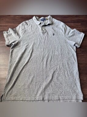 Polo Ralph Lauren Polo Shirt Mens Short Sleeve Gray Size 2XL Everyday Basic XXL